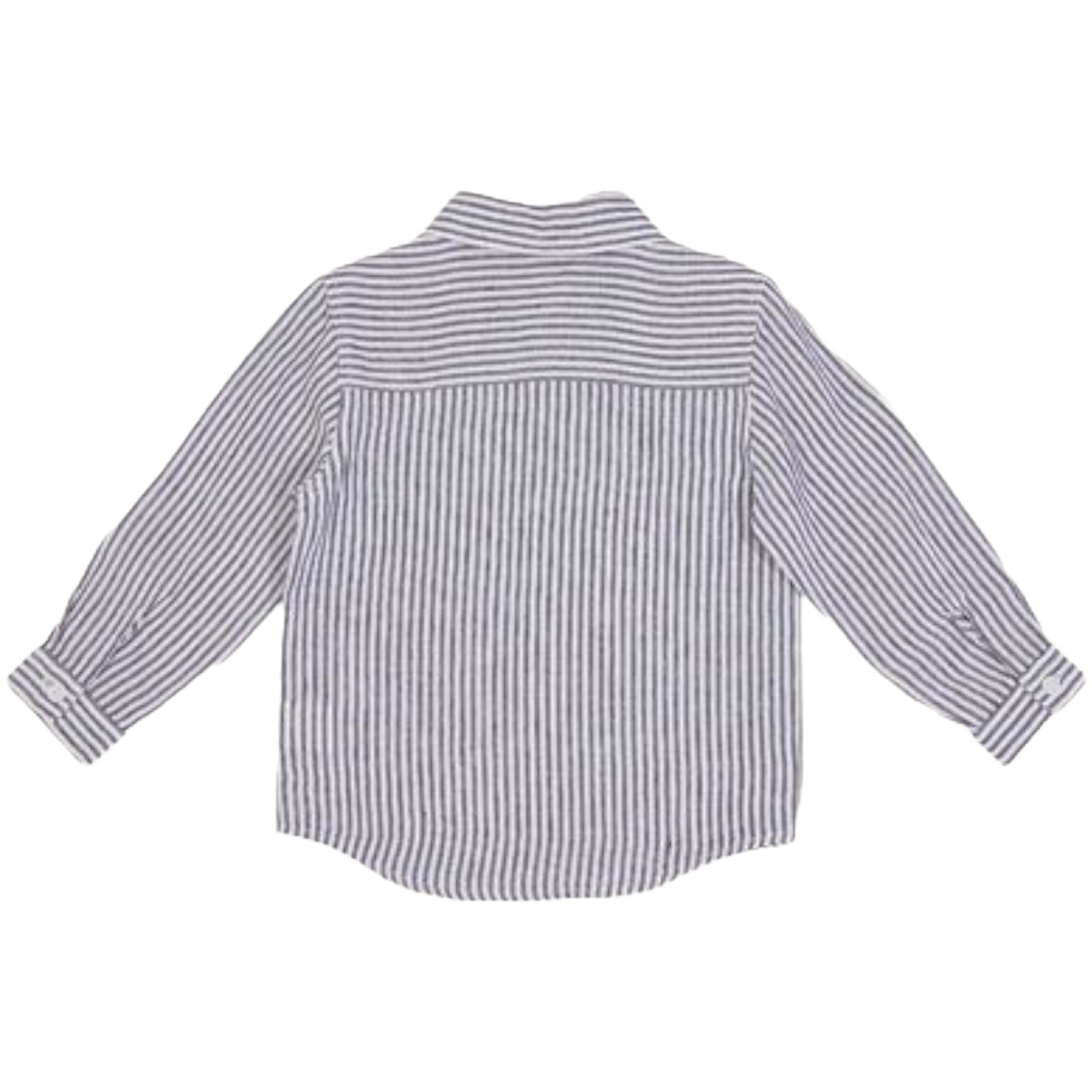 Goldie+Ace | BONDI LINEN SHIRT - (NAVY STRIPE)