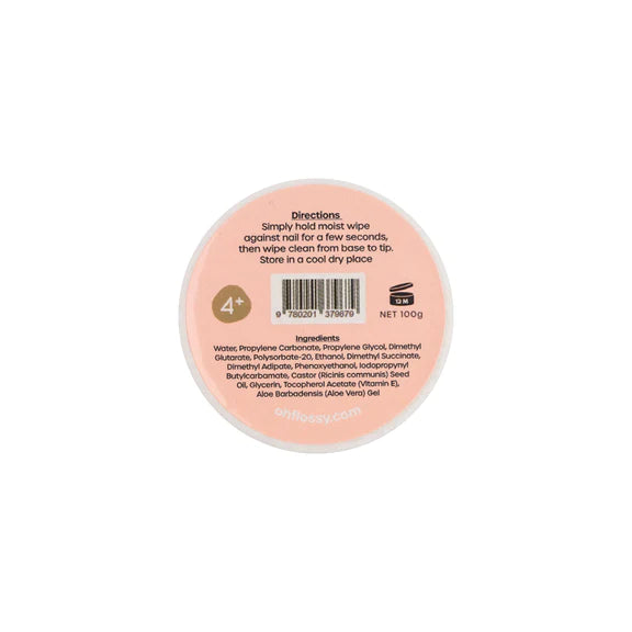 Oh Flossy | Water-Based Nail Polish Remover Wipes