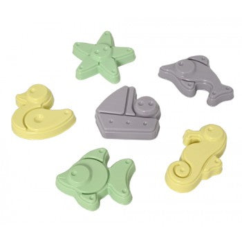 Plasto - I am Green - Beach Sand Mould Set - 6 Pce