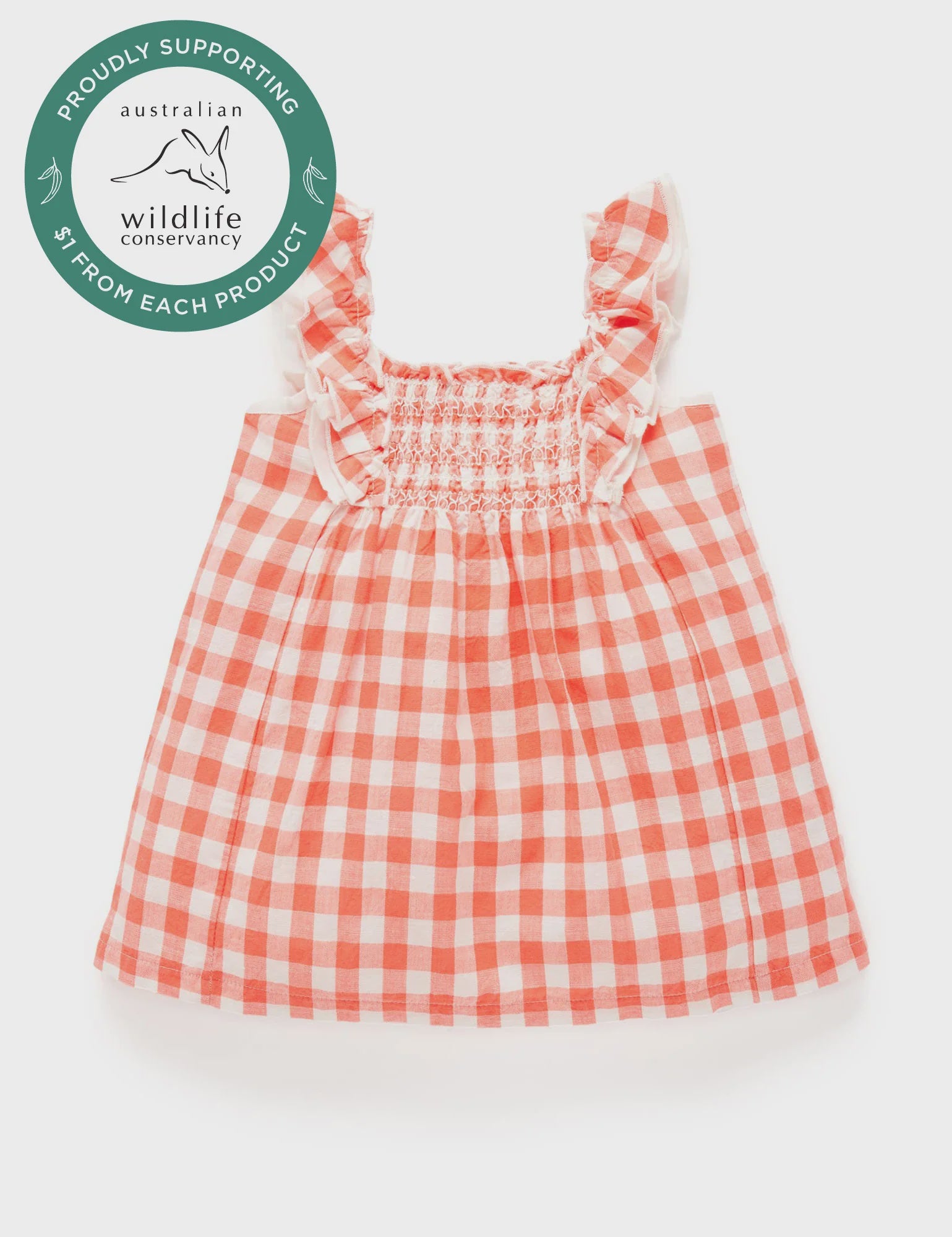 Pure Baby | Gingham Dress - Vintage Red