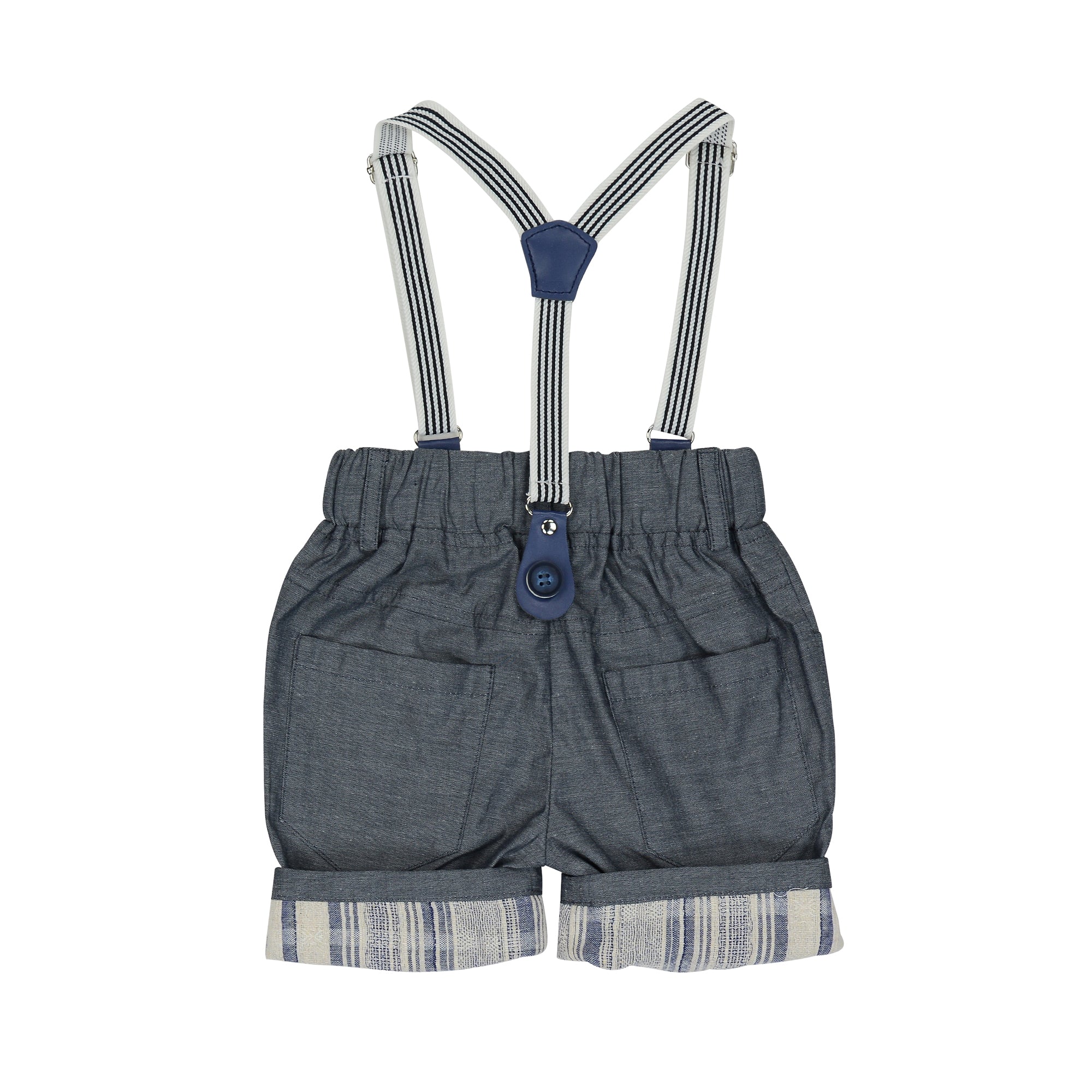Arthur Ave | Navy Braces Shorts