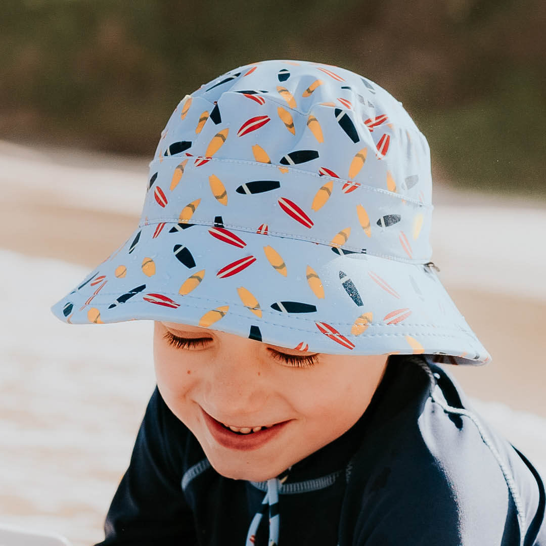 Bedhead | Kids Classic Swim Bucket Beach Hat - (Surfboard)