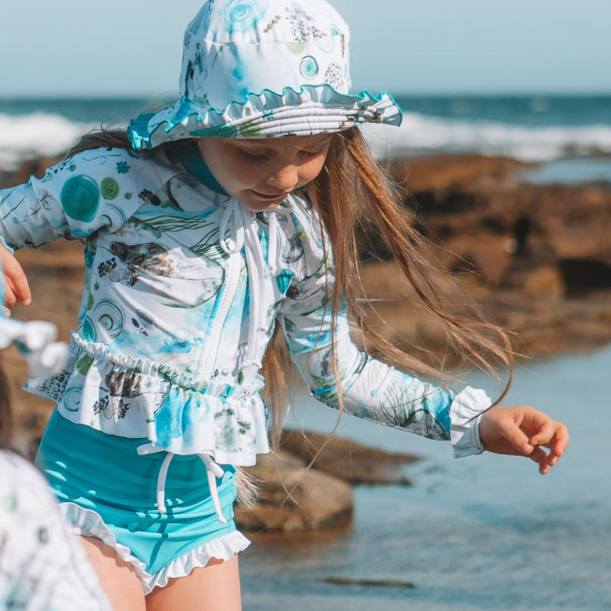 High Waisted Swim Shorts Frill