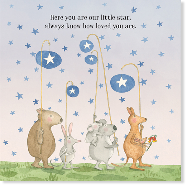 Twigseeds Baby Card - Here you are our little star, always know how loved you are