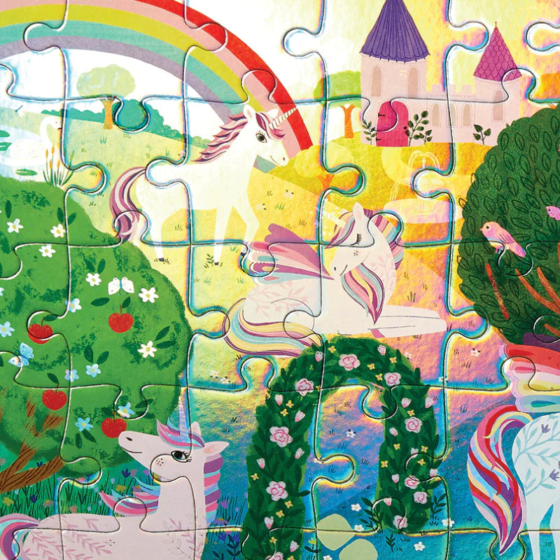 Crocodile Creek | Foil Puzzle 60 pc - Sparkling Unicorn