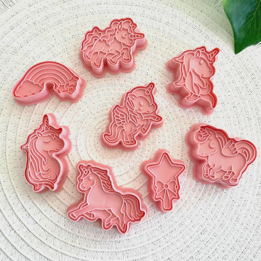 Wild Dough | Unicorn 8 Pce Stamper and Cutter Set