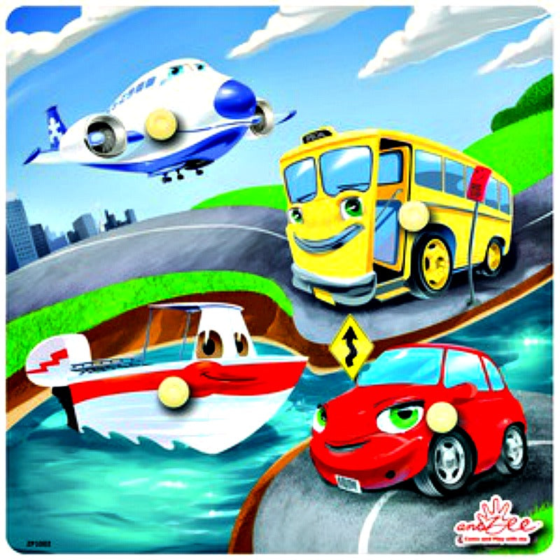andZee - Wooden Jigsaw Puzzle - Transport