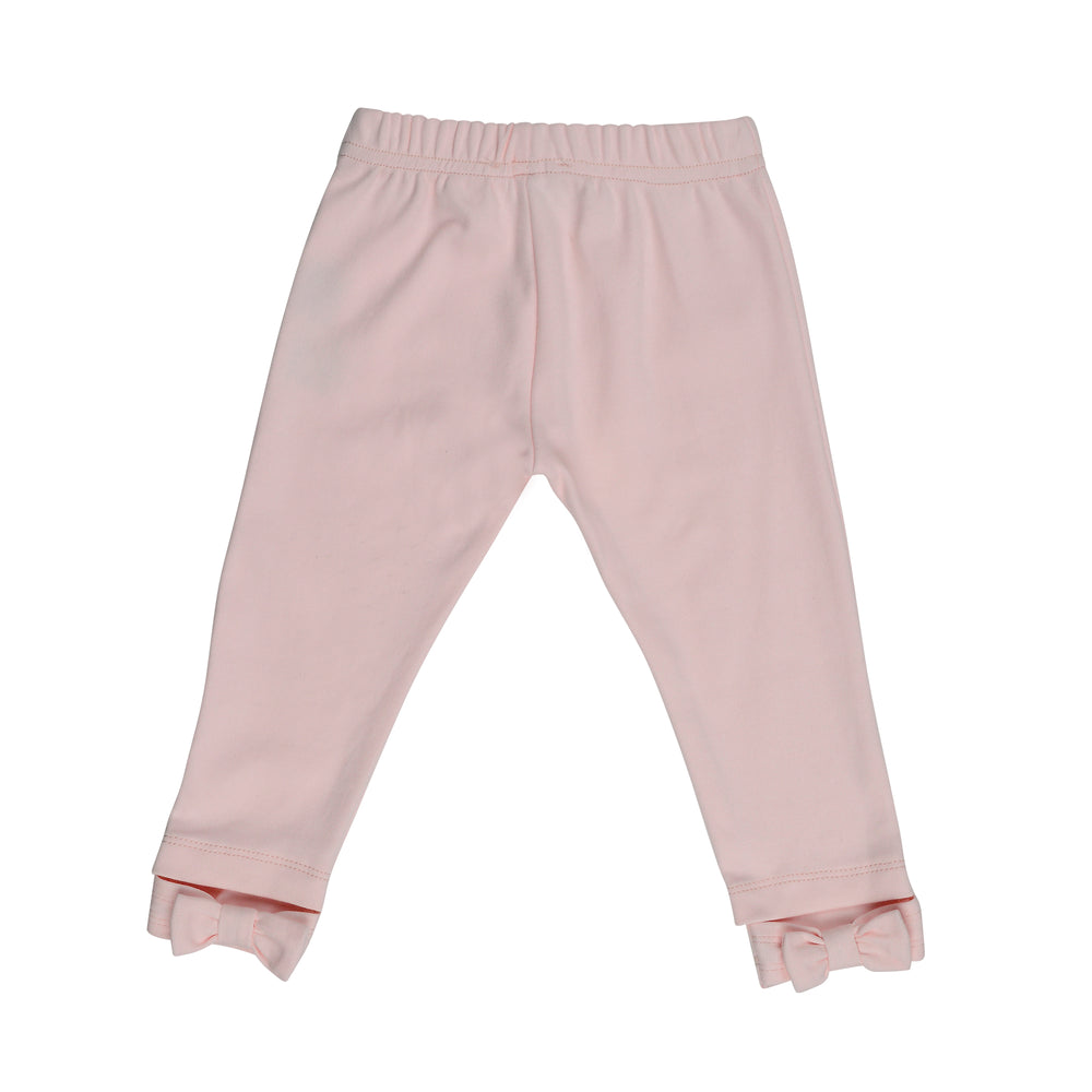 Arthur Ave - Girls Pink Bow Leggings