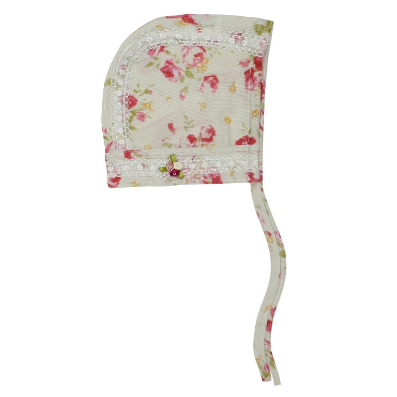 Baby Bonnet - Mint Rose