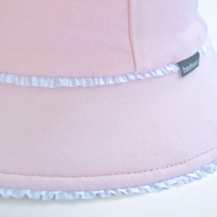 Bedhead - Baby Bucket Hat - Ruffle Trim - Blush