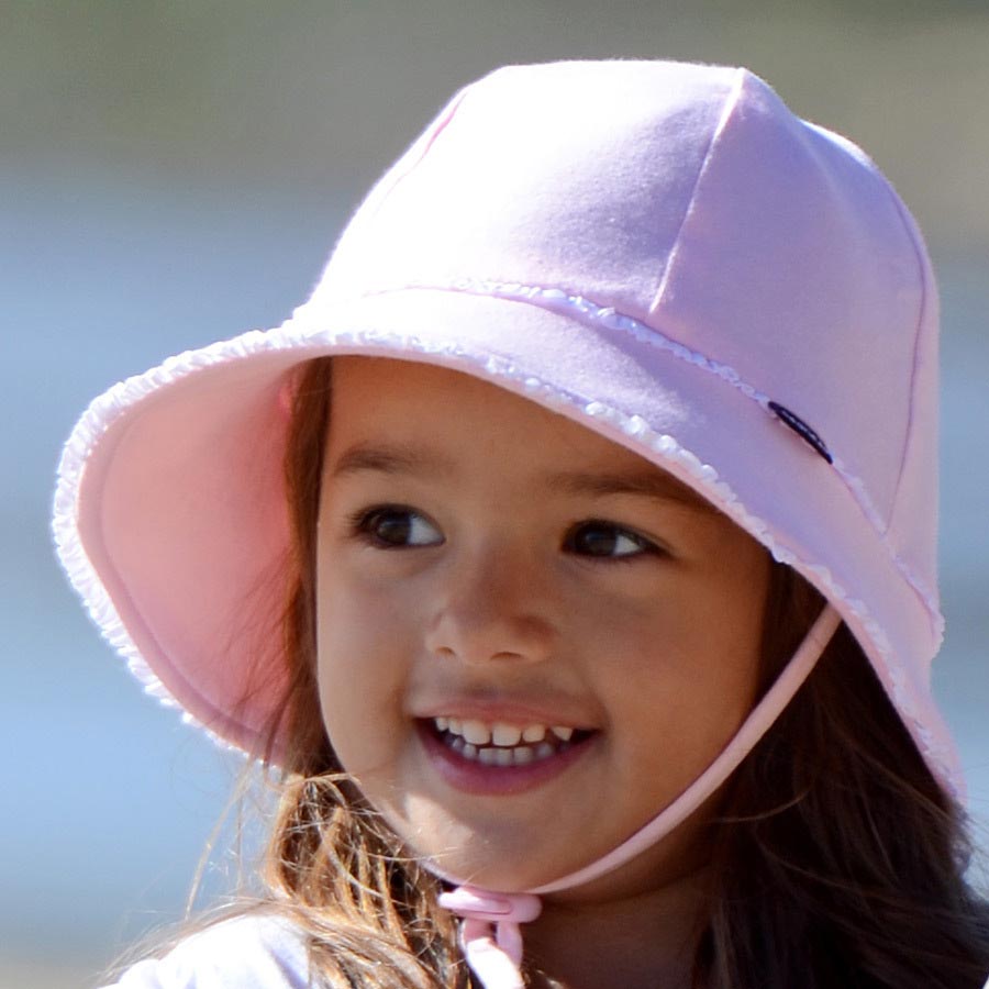 Bedhead - Baby Bucket Hat - Ruffle Trim - Blush