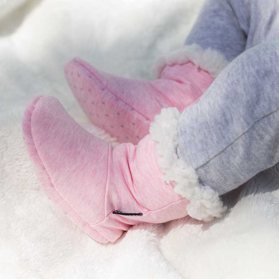 Bedhead - Fleecy Winter Booties - Pink Marle