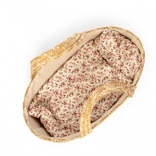 Dolls Woven Moses basket - 50cm