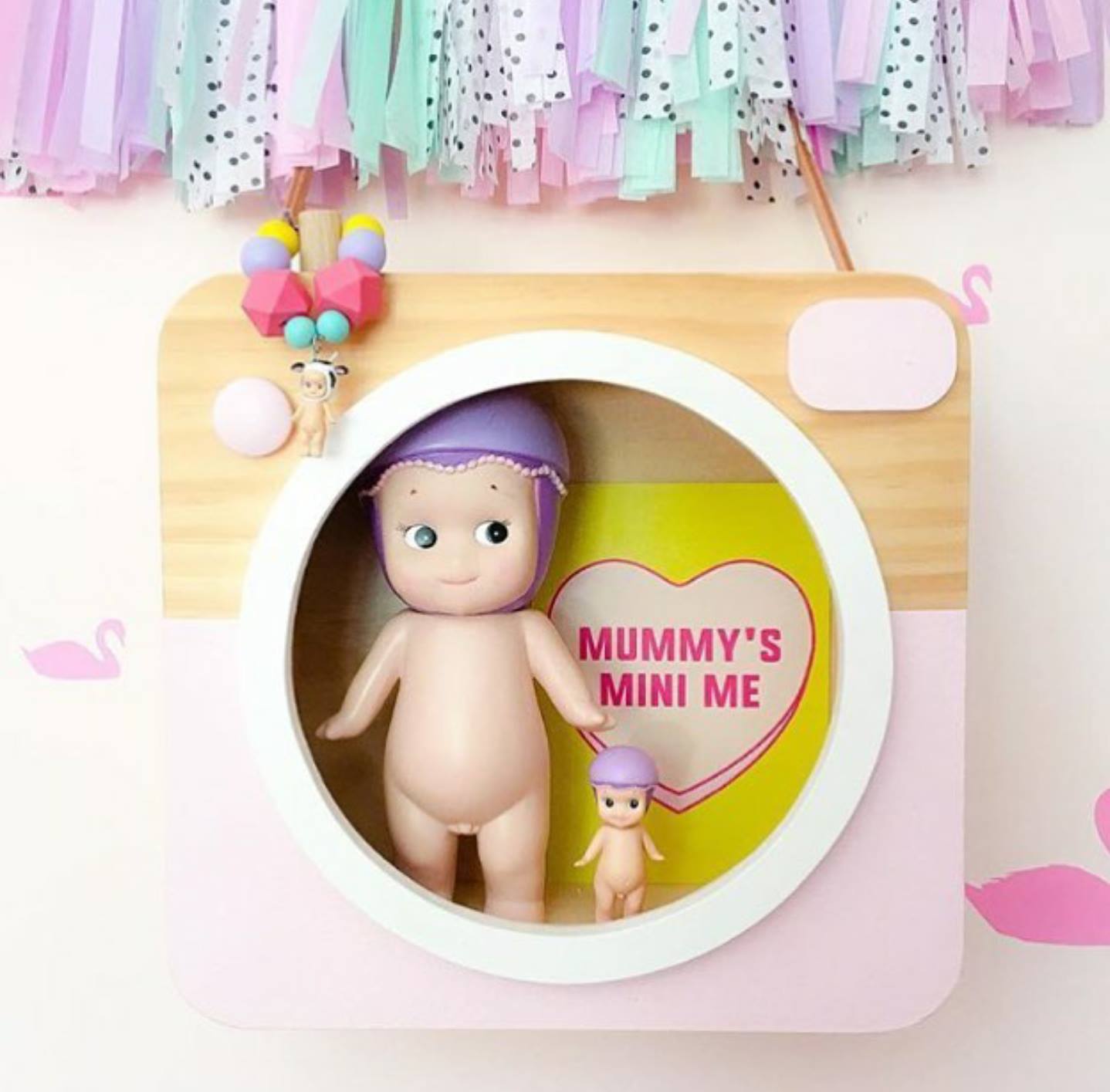 Camera Shadow Box - Square - Pink