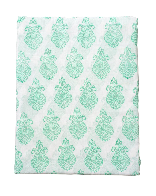 Haveli - Paisley Mint Single Bed Fitted Sheet
