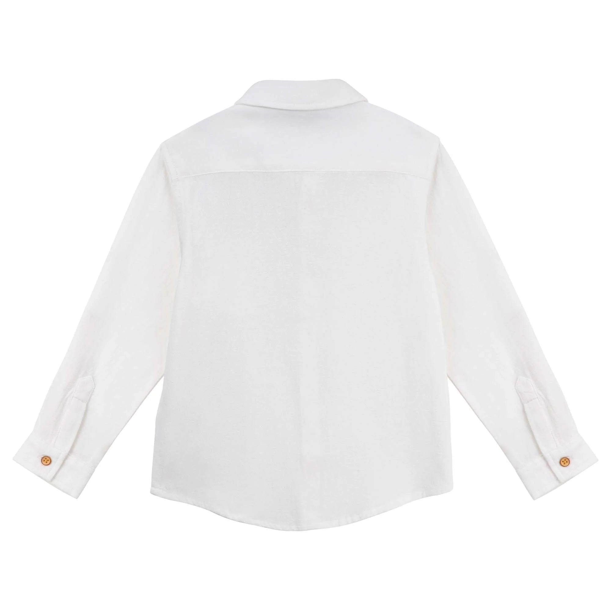 Designer kidz  | Archie L/S Button Shirt - (Ivory)