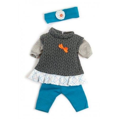 Miniland - Doll Clothing - Grey/Blue Spring Set Girls - 38 - 42cm