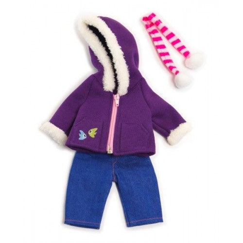 Miniland - Purple Winter Jacket Set - 32cm