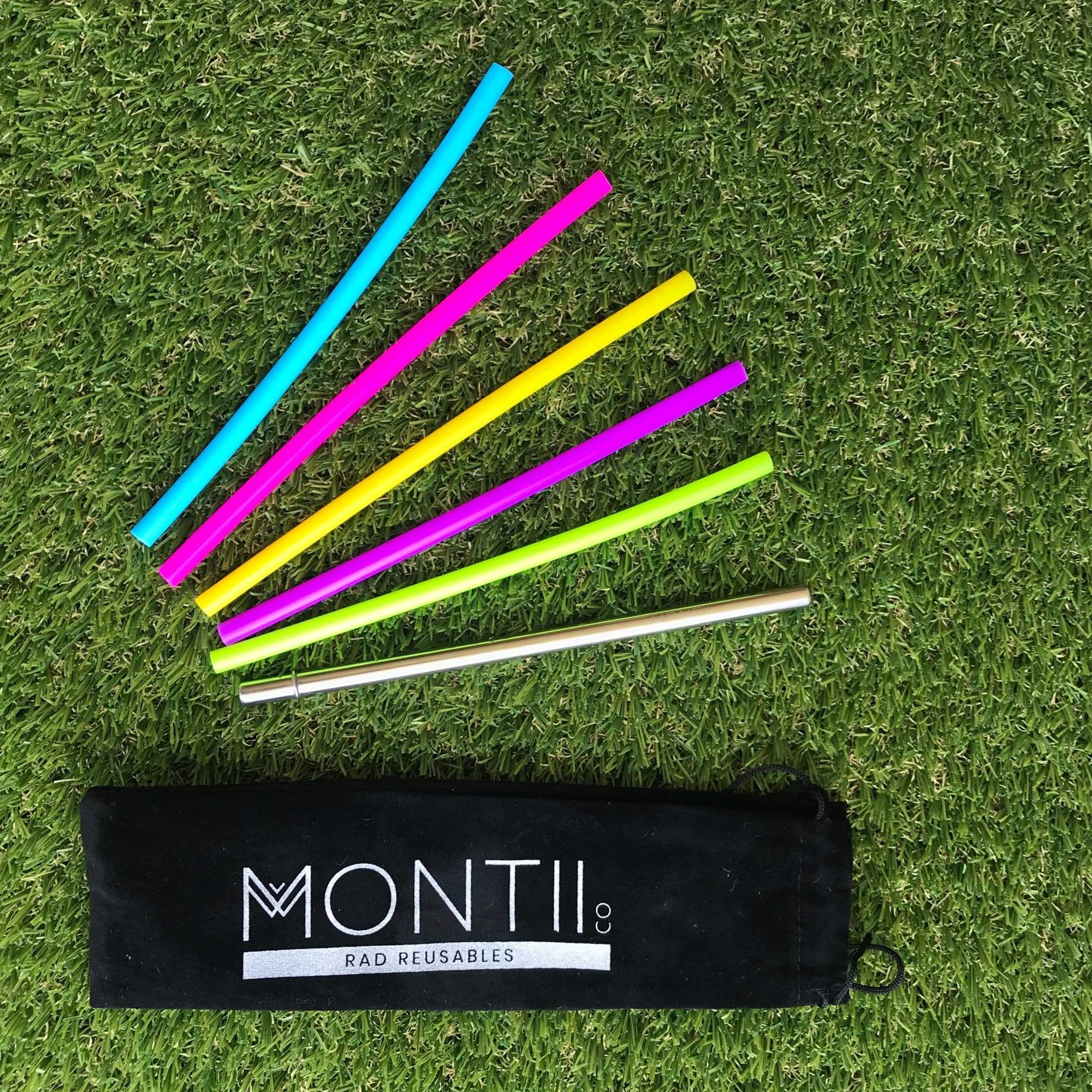 MontiiCo - Silicone Mini Straw Set