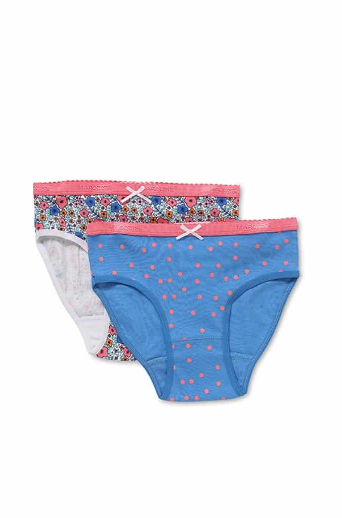 Marquise | Pink Spot Floral Girls 2 Pack Underwear