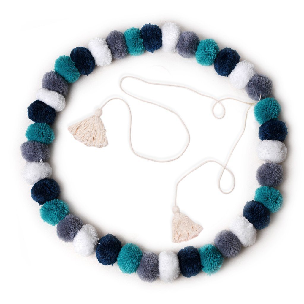 O.B. Designs - Pom Pom Garland - Confetti Blue