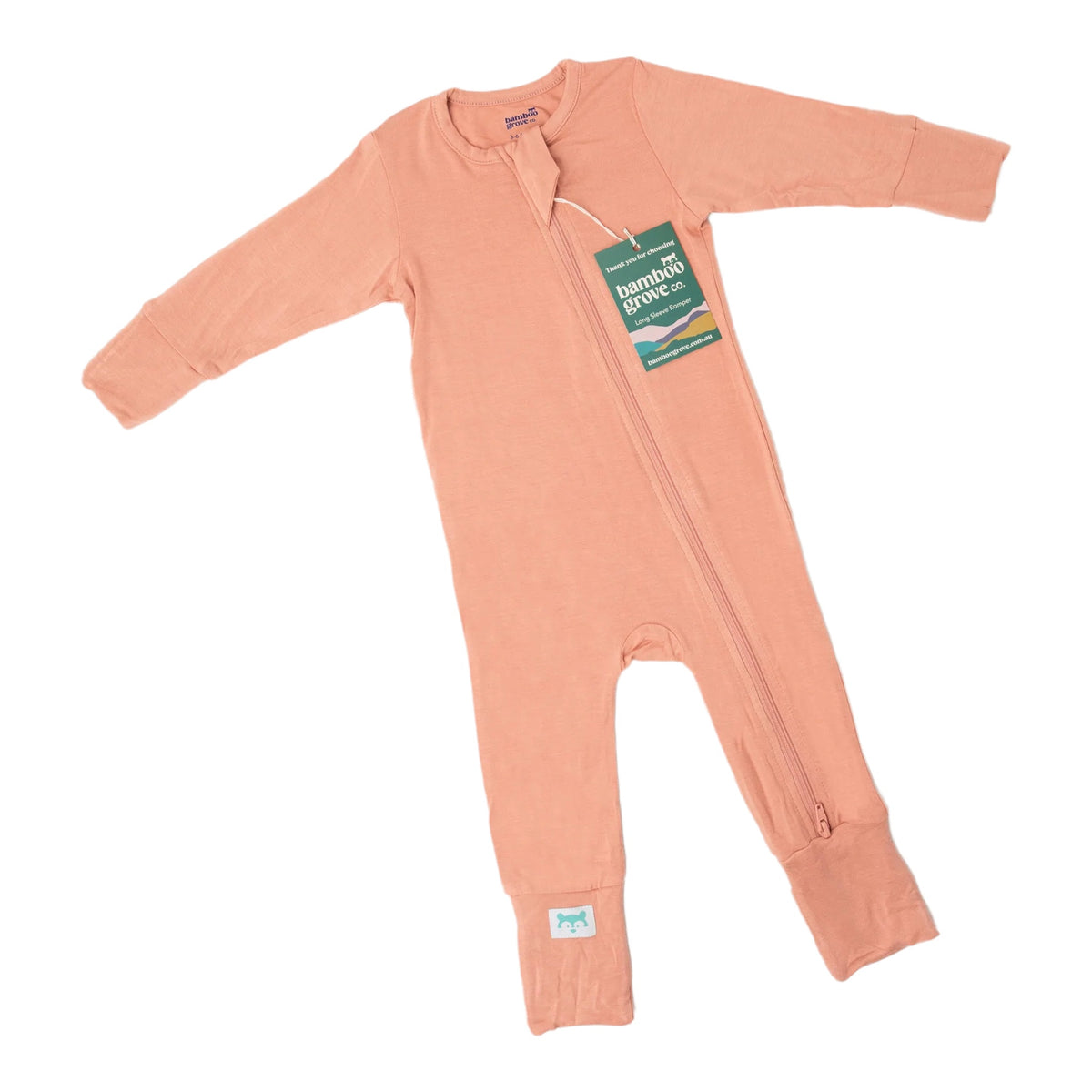 Bamboo Grove | Long-Sleeve Romper - (Rose Tan)