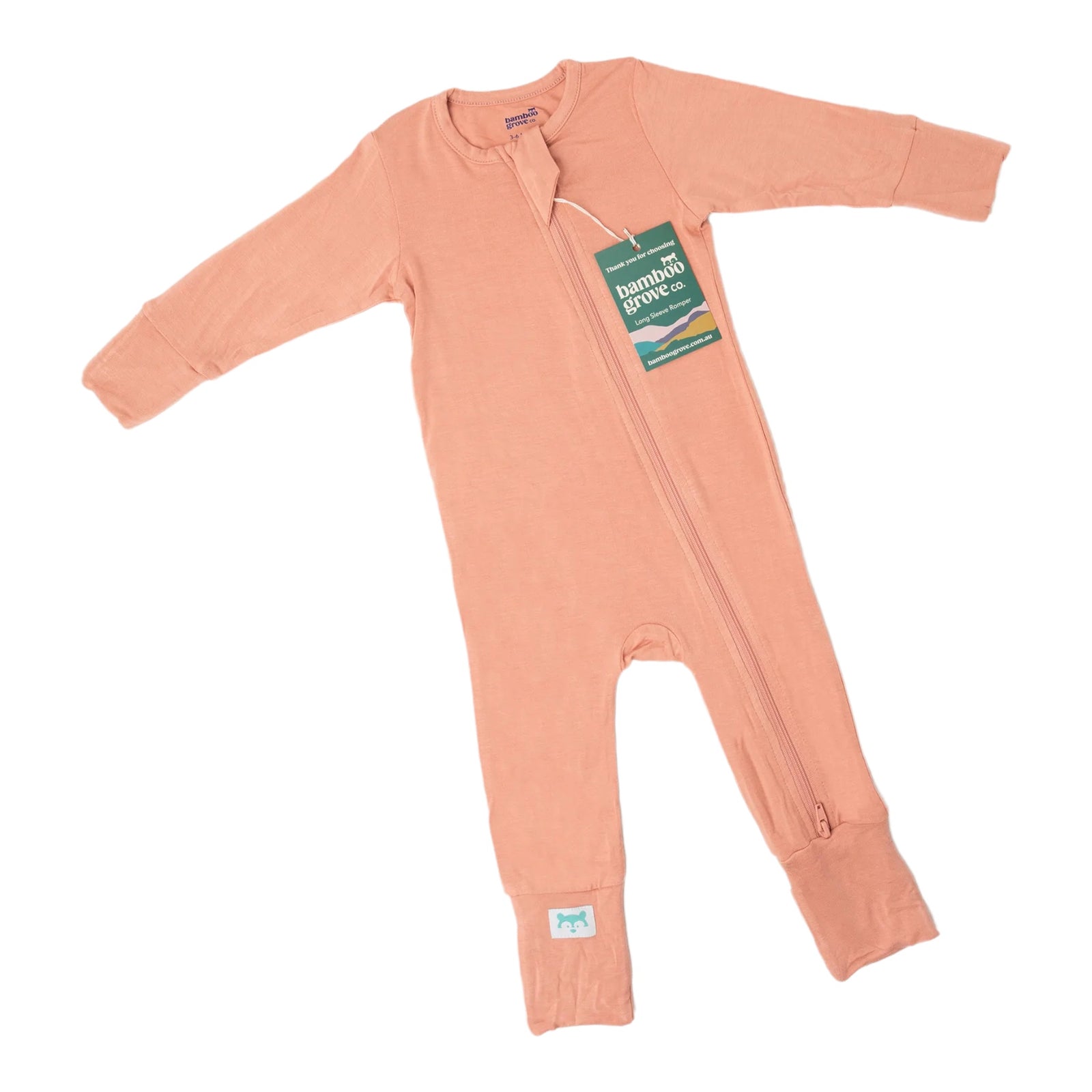 Bamboo Grove | Long-Sleeve Romper - (Rose Tan)