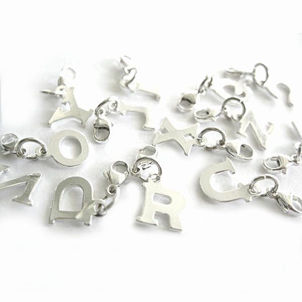 Stirling Silver Initial Charms