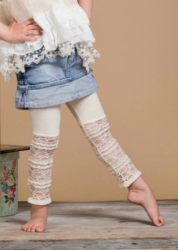 Vinty Cotton and Lace Tights