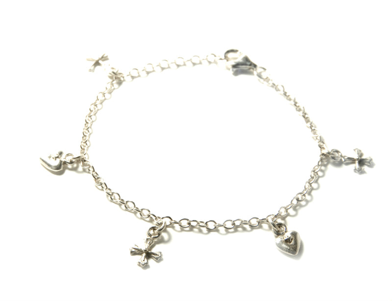 Vivi - Teeny Heart Cross Bracelet