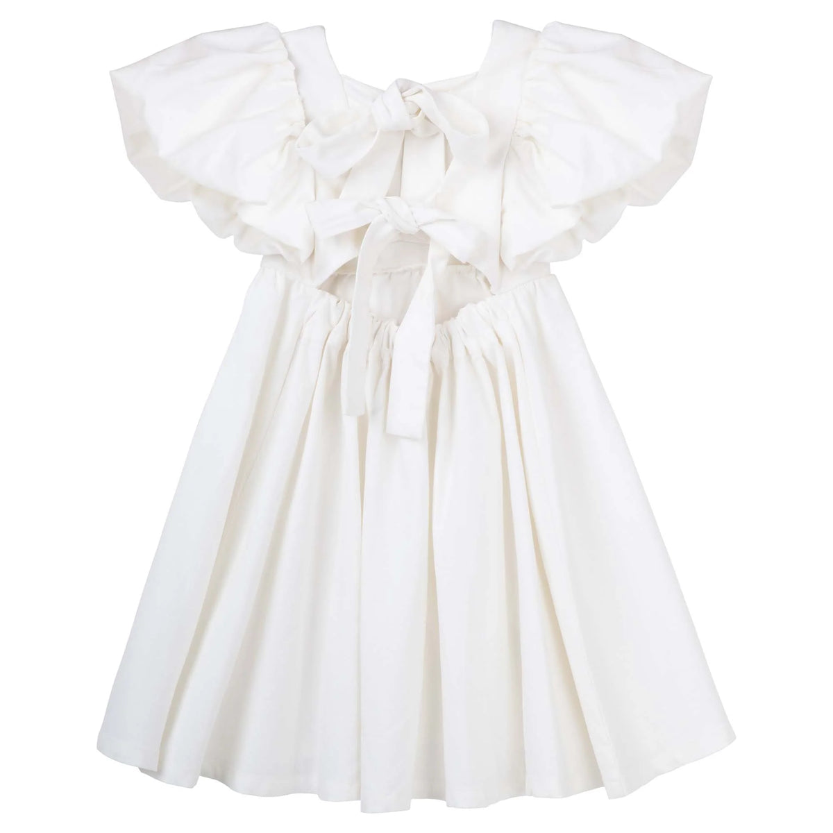 Designer Kidz | Grace Tie Back Dress - Ecru (Ivory)