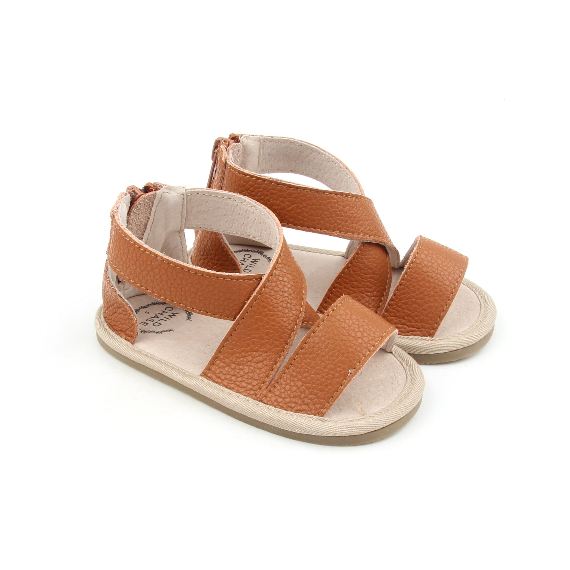 Wildchase - Luxe Leather Girls Sandals - Tan